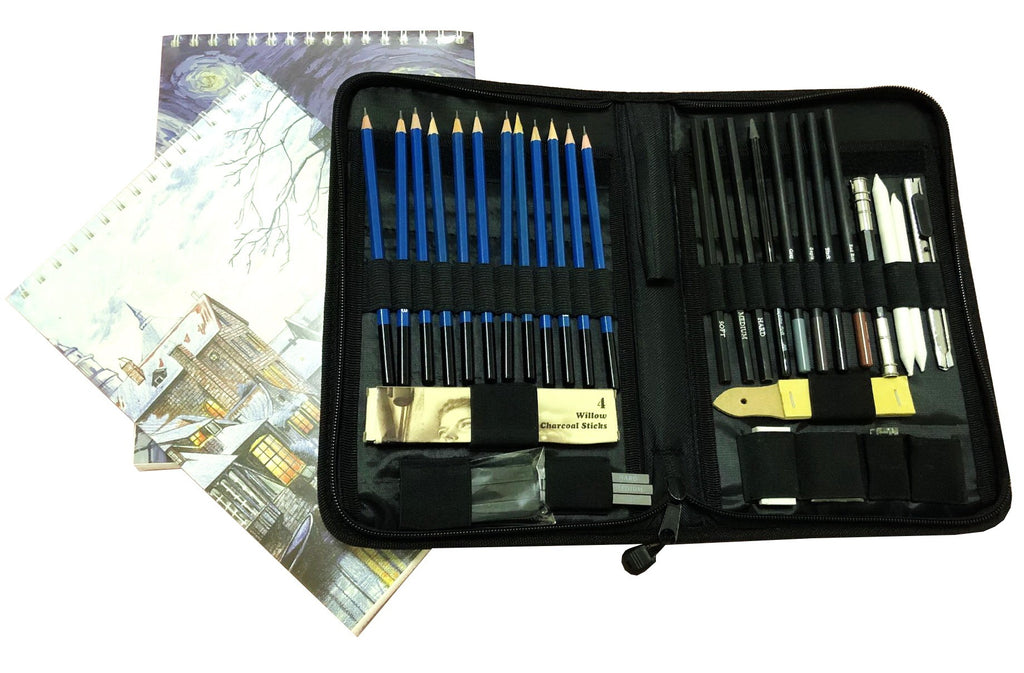 Sketch Pencil Zipper Bag Set – Portable Art Supply Organizer