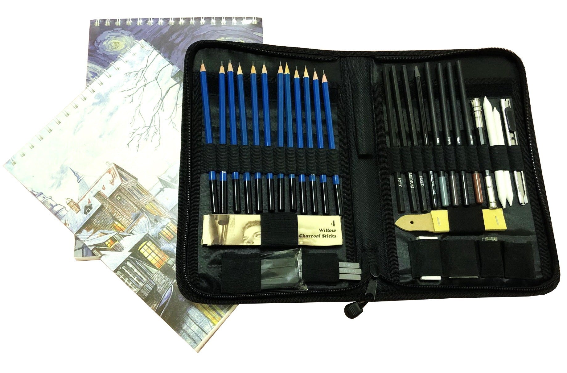 Sketch Pencil Zipper Bag Set – Portable Art Supply Organizer