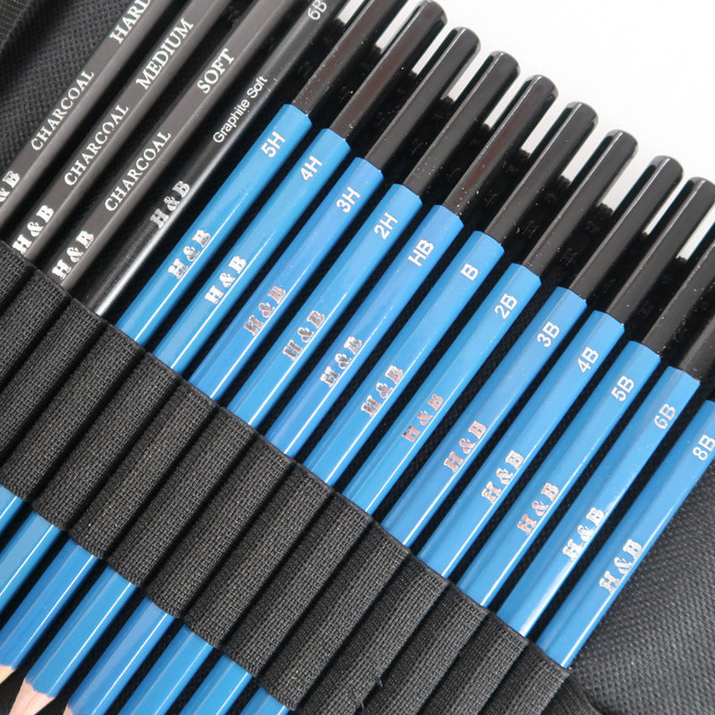 32-Piece Professional Drawing & Sketch Pencil Kit – Graphite Art Set for Artists & Students