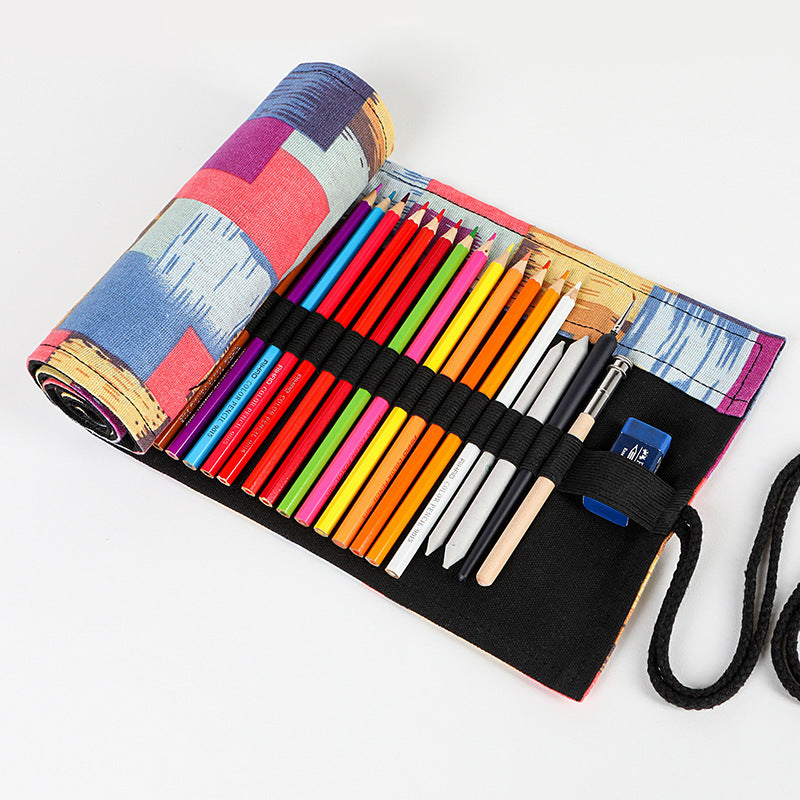 Color Pencil Sketch Pencil Bag – Stationery Organizer for Students & Artists