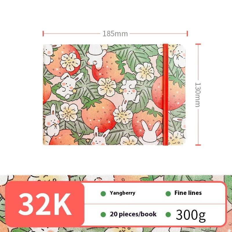 Feiluniao Watercolor Notebook – Handmade Fabric Mini Sketchbook for Watercolor, Character Sketching, Graffiti & Travel Drawing