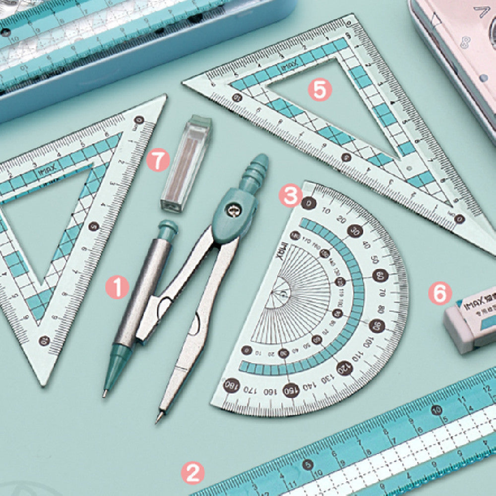 Student Exam Compasses Ruler Set