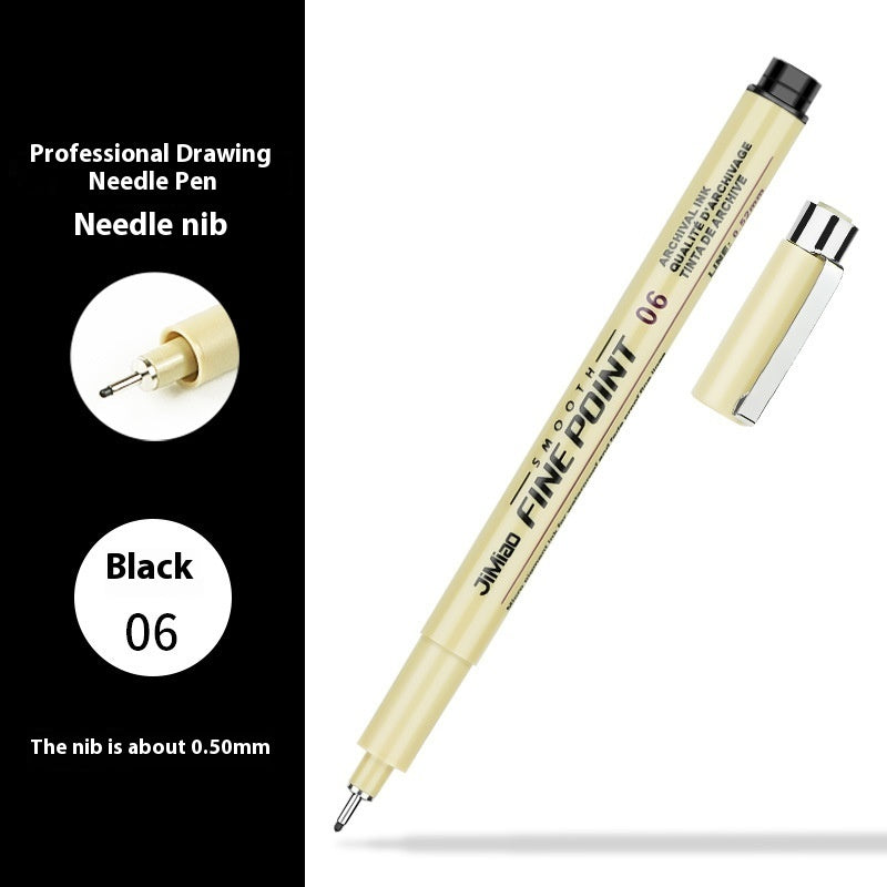 Waterproof Hook Line Drawing Pen – Fine Tip Cartoon & Sketch Ink Pen
