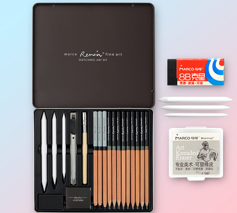 Marco Marco Renoir Sketch Set – Professional Drawing & Art Tool Kit