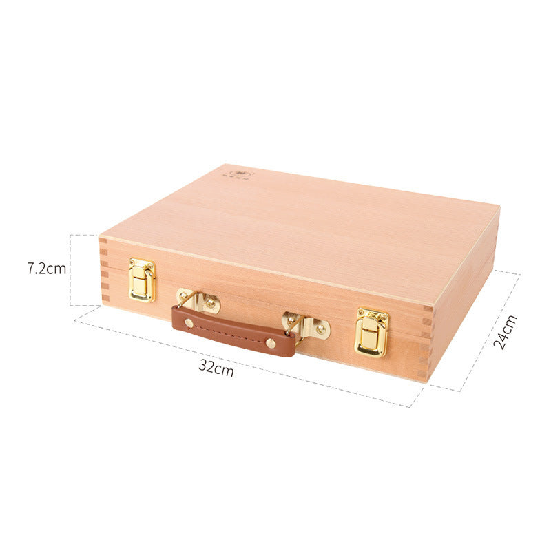 Portable Easel Sketch Box – Wooden Oil Painting Case for Artists