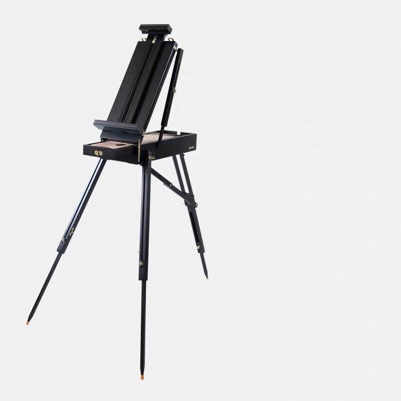 Italian Beech Sketch Portable Paint Box Wooden Pull Rod Oil Painting Box Paint Box Portable Art Oil Painting Easel