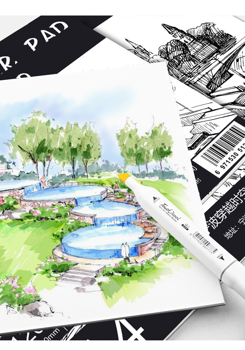 A3/A4 Marker Pen Sketchbook – Hand-Painted Art & Special Design Drawing Book