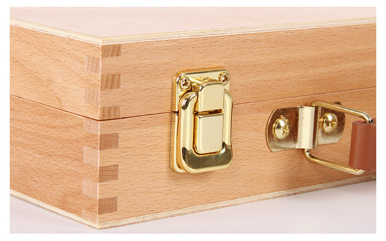 Portable Easel Sketch Box – Wooden Oil Painting Case for Artists