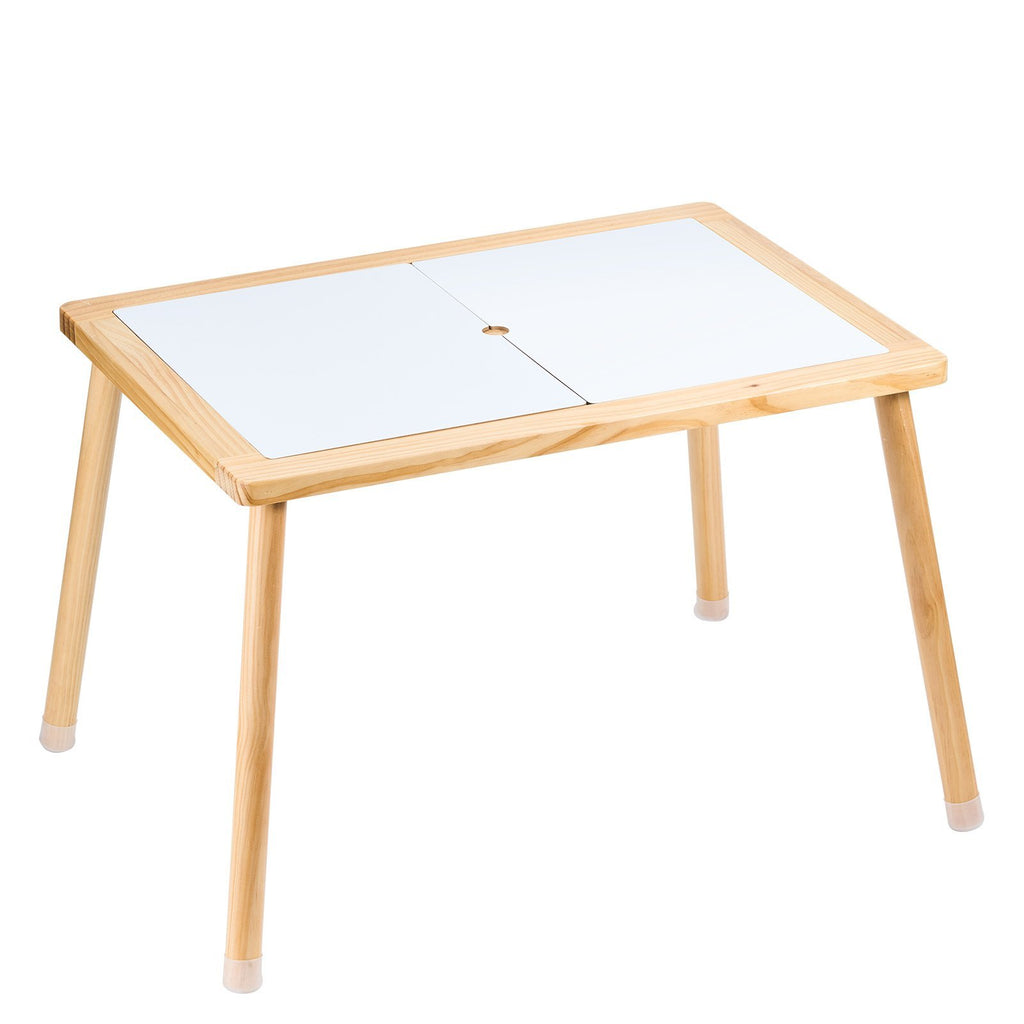 Wooden Sensory Table for Toddlers – Kids Activity Table with Double-Sided Top & Non-Slip Feet for Indoor/Outdoor Play, Drawing & Learning