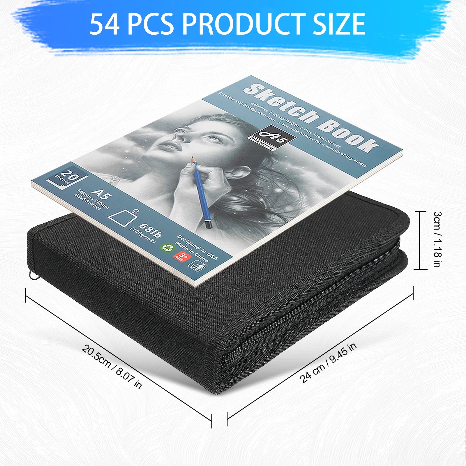 Drawing & Sketching Art Set – 70/54/25/20/12 Pcs Professional Pencil Kit for Artists, Beginners & Kids | Complete Coloring & Sketching Tool Set