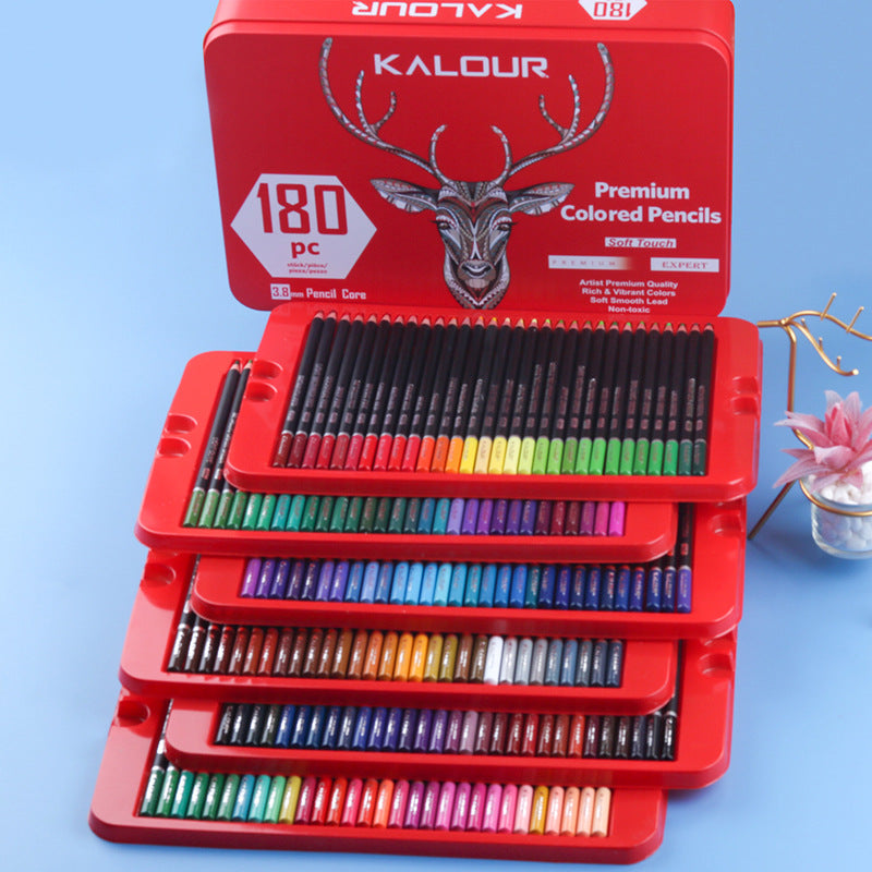 Iron Box Water-Soluble Colored Pencil Set – Easy-to-Color Sketching Kit