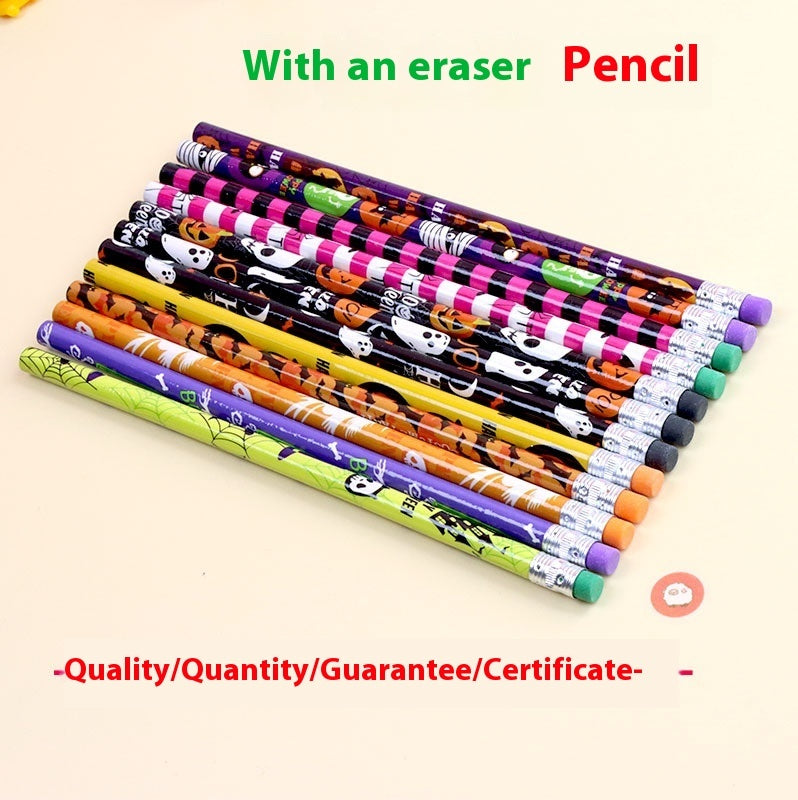 Halloween Pencil Cartoon Pencil With Rubber Head HB