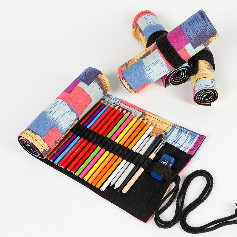 Color Pencil Sketch Pencil Bag – Stationery Organizer for Students & Artists