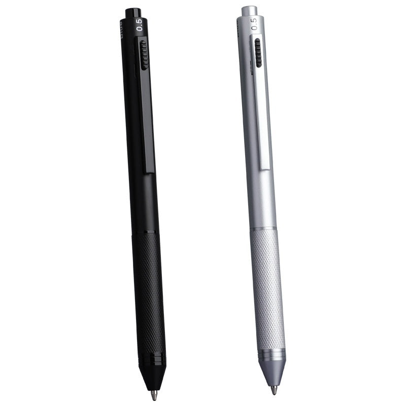 4-in-1 Gravity Induction Metal Pen – Multifunction Gel & Ballpoint Press Pen for Writing and Office Use