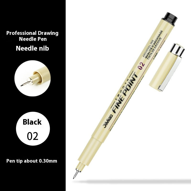 Waterproof Hook Line Drawing Pen – Fine Tip Cartoon & Sketch Ink Pen