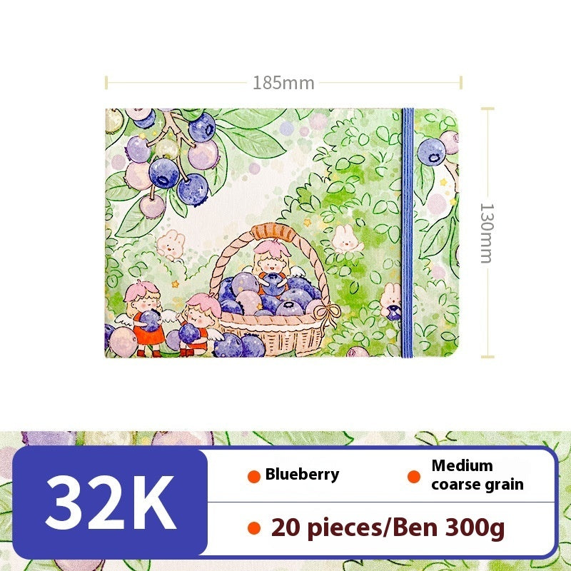 Feiluniao Watercolor Notebook – Handmade Fabric Mini Sketchbook for Watercolor, Character Sketching, Graffiti & Travel Drawing