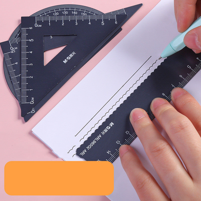 Aluminum Alloy Set Ruler Student Stationery