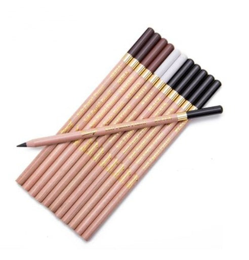 2 Sets of 4-Color Carbon Drawing Chalk Pencils – Sketching & Shading Art Pencil Kit for Artists, Beginners & Students
