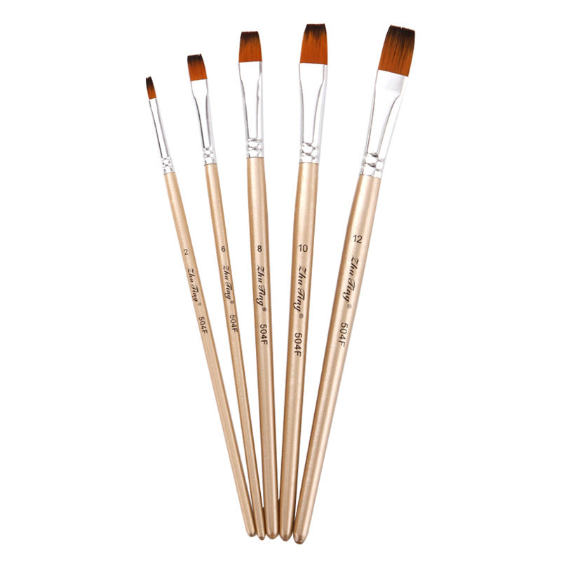 5-Piece Watercolor & Oil Brush Set – Multifunctional Nylon Art Brushes