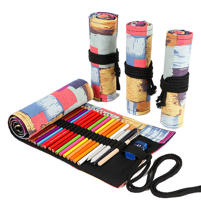 Color Pencil Sketch Pencil Bag – Stationery Organizer for Students & Artists