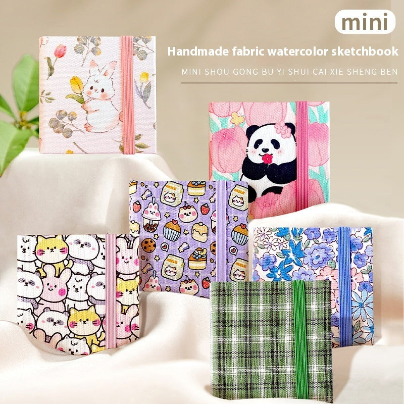 Sketch Carrying Travel Portable Good-looking Journal Book Feile Bird Fabric Mini Watercolor