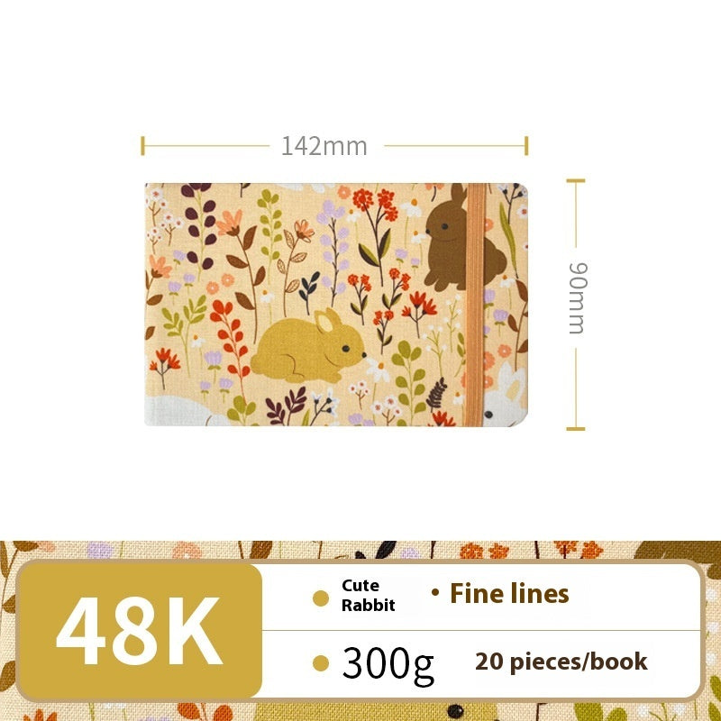 Feiluniao Watercolor Notebook – Handmade Fabric Mini Sketchbook for Watercolor, Character Sketching, Graffiti & Travel Drawing