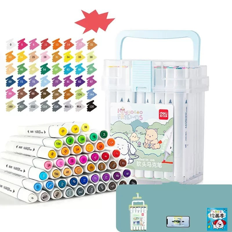 Quick-Drying Double-Head Watercolor Brush Pen – Opaque Art Marker