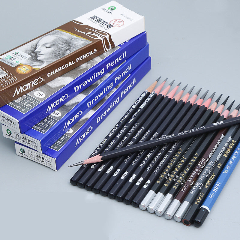 Marley Charcoal Drawing Pencils – Professional Sketching & Shading Tools