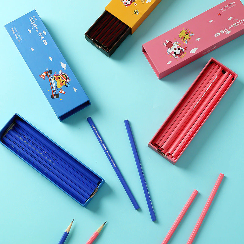 Colored Wooden HB Pencils – Hexagonal Rod Design for Students & Artists