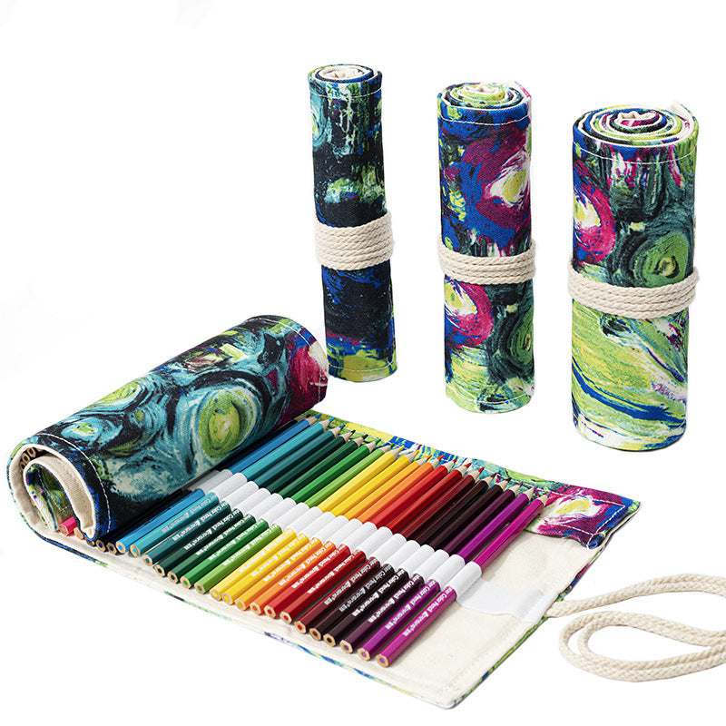 Large Canvas Pencil Bag – Ink, Painting & Sketch Color Pencil Storage
