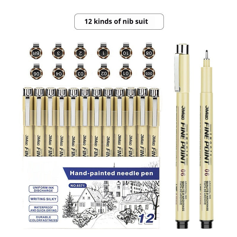 Waterproof Hook Line Drawing Pen – Fine Tip Cartoon & Sketch Ink Pen