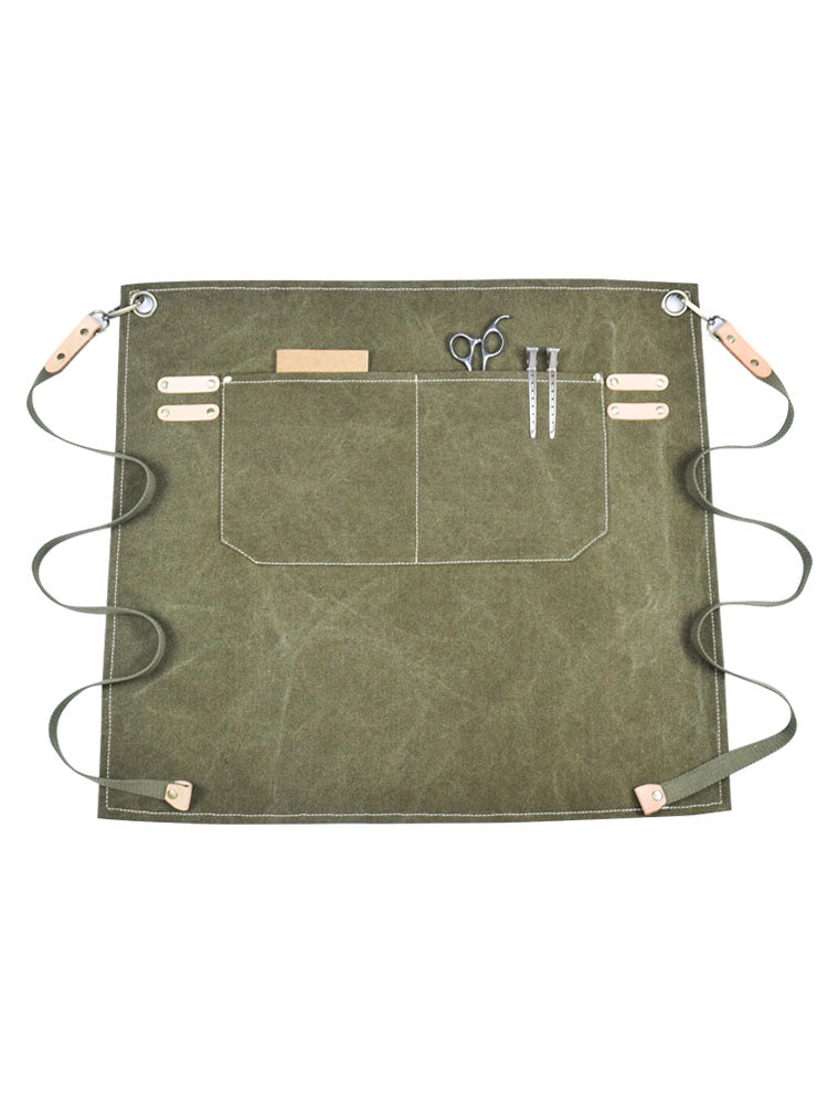 Canvas Half Drawing Apron Bakery Cafe Work Clothes Can Be Customized