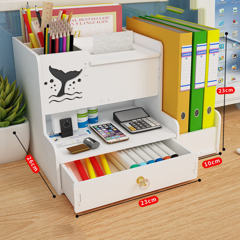 Marker Storage Rack Colored Pencils Large-capacity Storage Table Box Divided Grid Enlarged Desktop Art Table