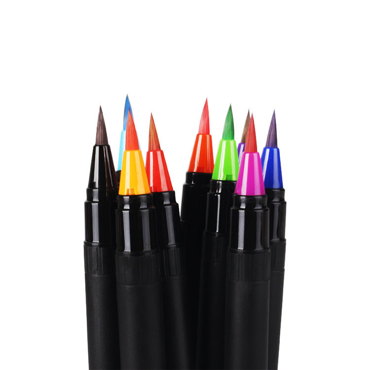 20-Color Watercolor Pen Set – Soft Head Writing & Painting Brush