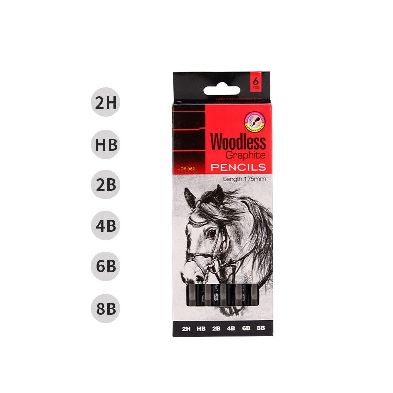 Sketch Drawing Carbon Pencil Set – 2H, 6B, 8B, 14B Lead Art Kit