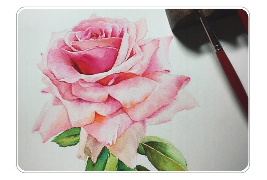 50-Color Solid Watercolor Paint Set – Portable Sketch Art Palette