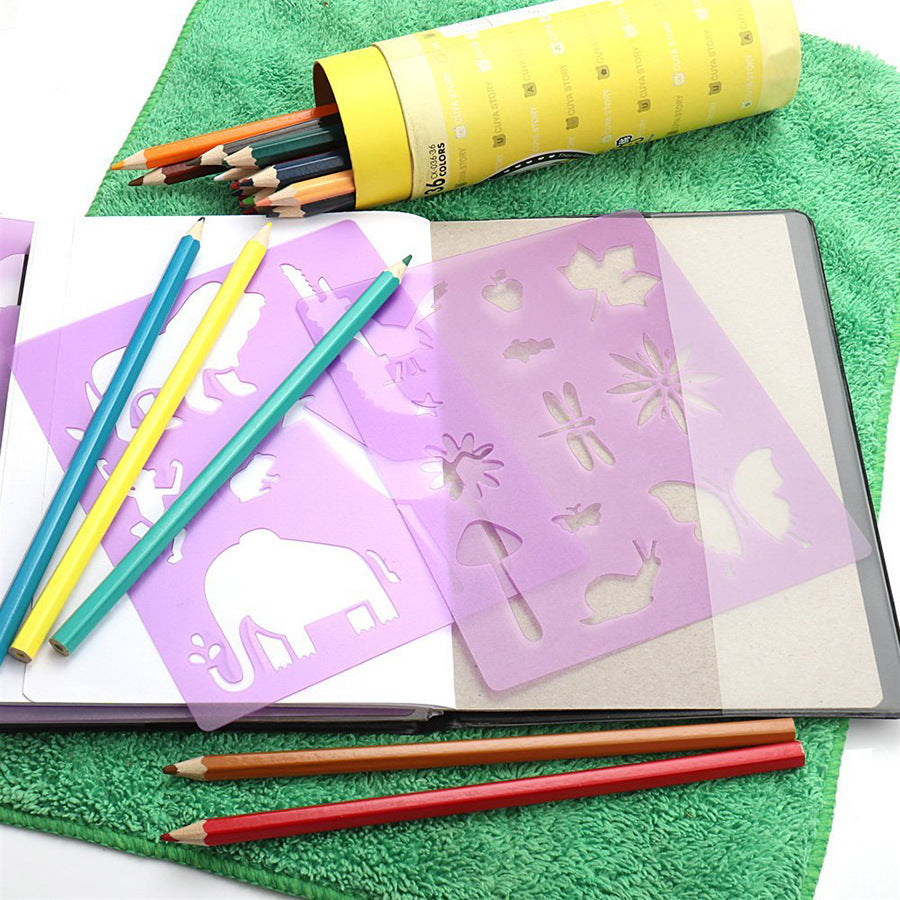 Children’s DIY Drawing Template Stencil Set for Hand Account Journals