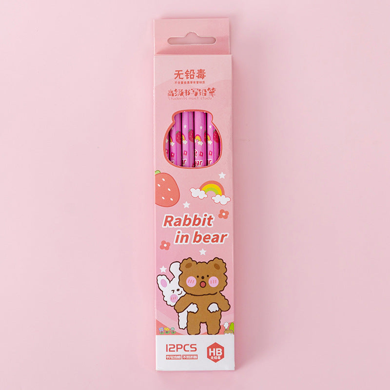 HB Writing and Drawing Pencil with Built-In Eraser