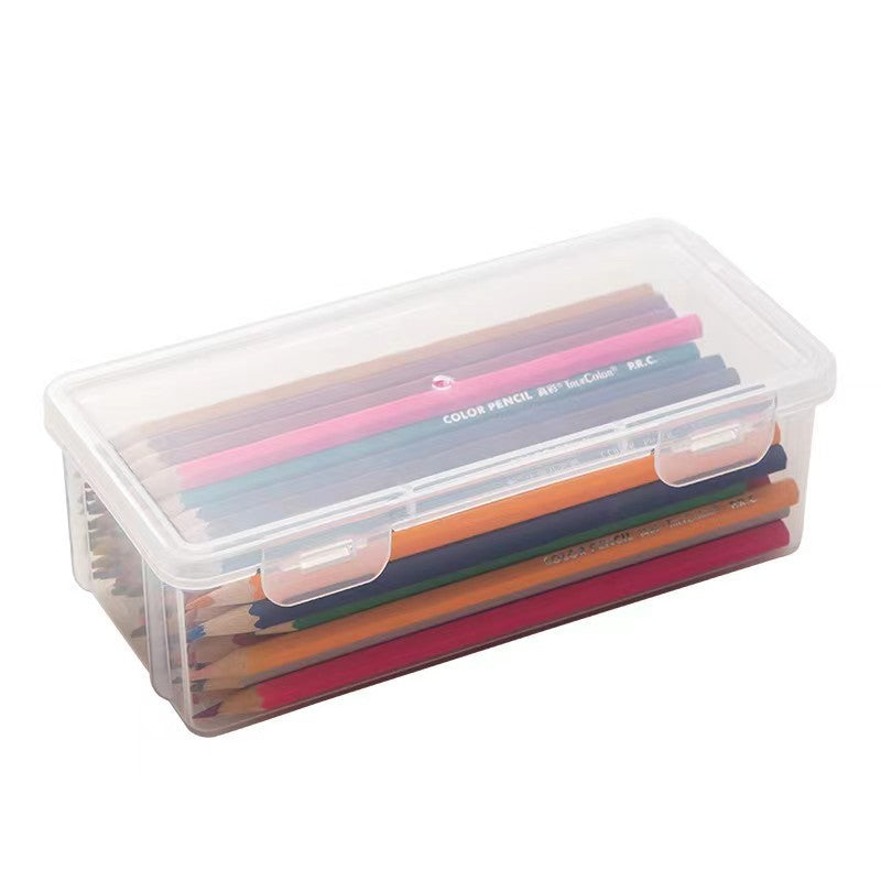 Stationery Storage Box Large Capacity Transparent Pencil Color Lead Children's Wax Drawing Sketch Bags