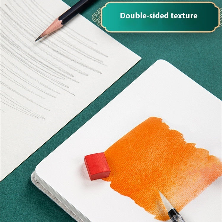 Feiluniao Watercolor Notebook – Handmade Fabric Mini Sketchbook for Watercolor, Character Sketching, Graffiti & Travel Drawing