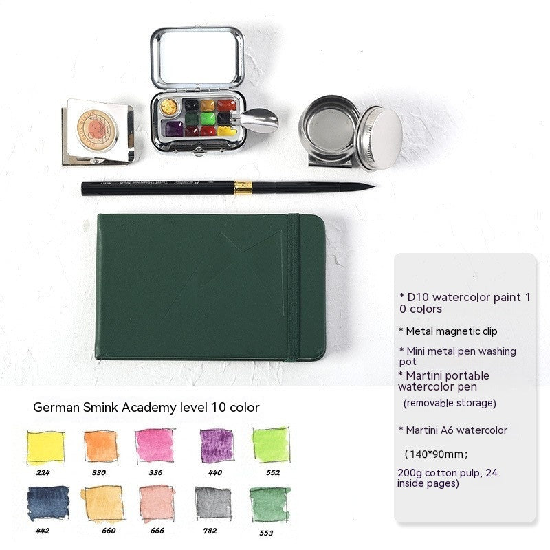 Mini Travel Watercolor Set – Portable Sketch Painting Case