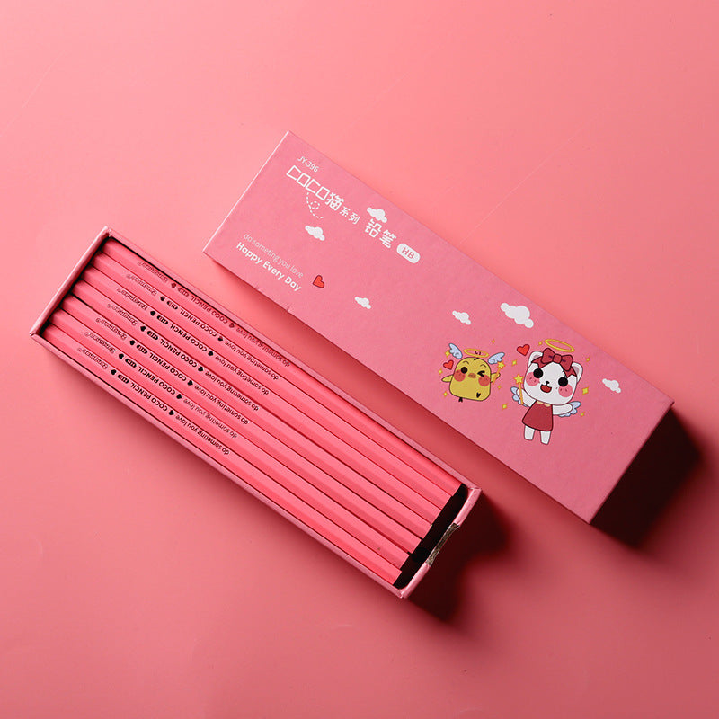 Colored Wooden HB Pencils – Hexagonal Rod Design for Students & Artists