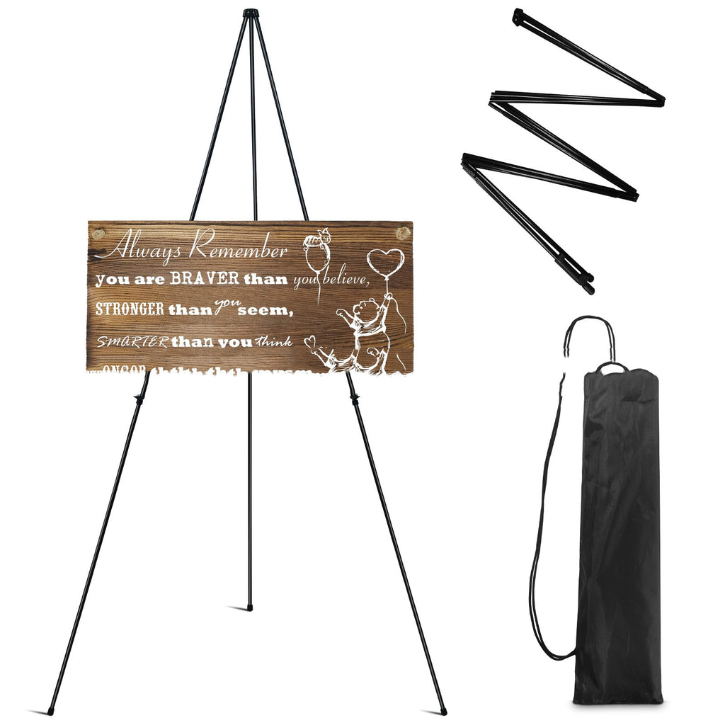 63-Inch Portable Foldable Easel – Adjustable Art Display Stand