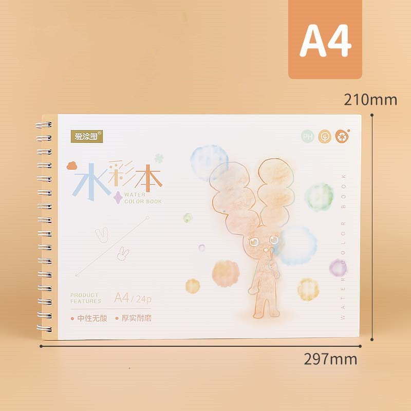 180g Watercolor Notebook – A3/A4/A5 Handmade Sketchbook for Artists