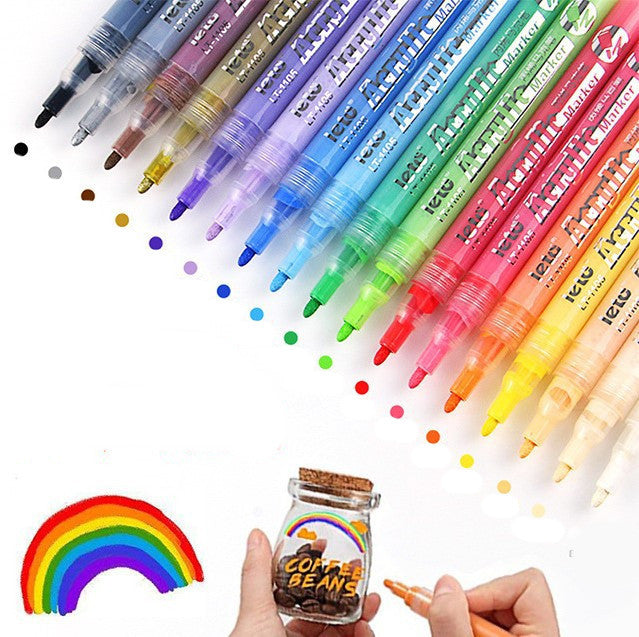 Children’s Water-Based Acrylic Marker Pens – Safe Color Art Set