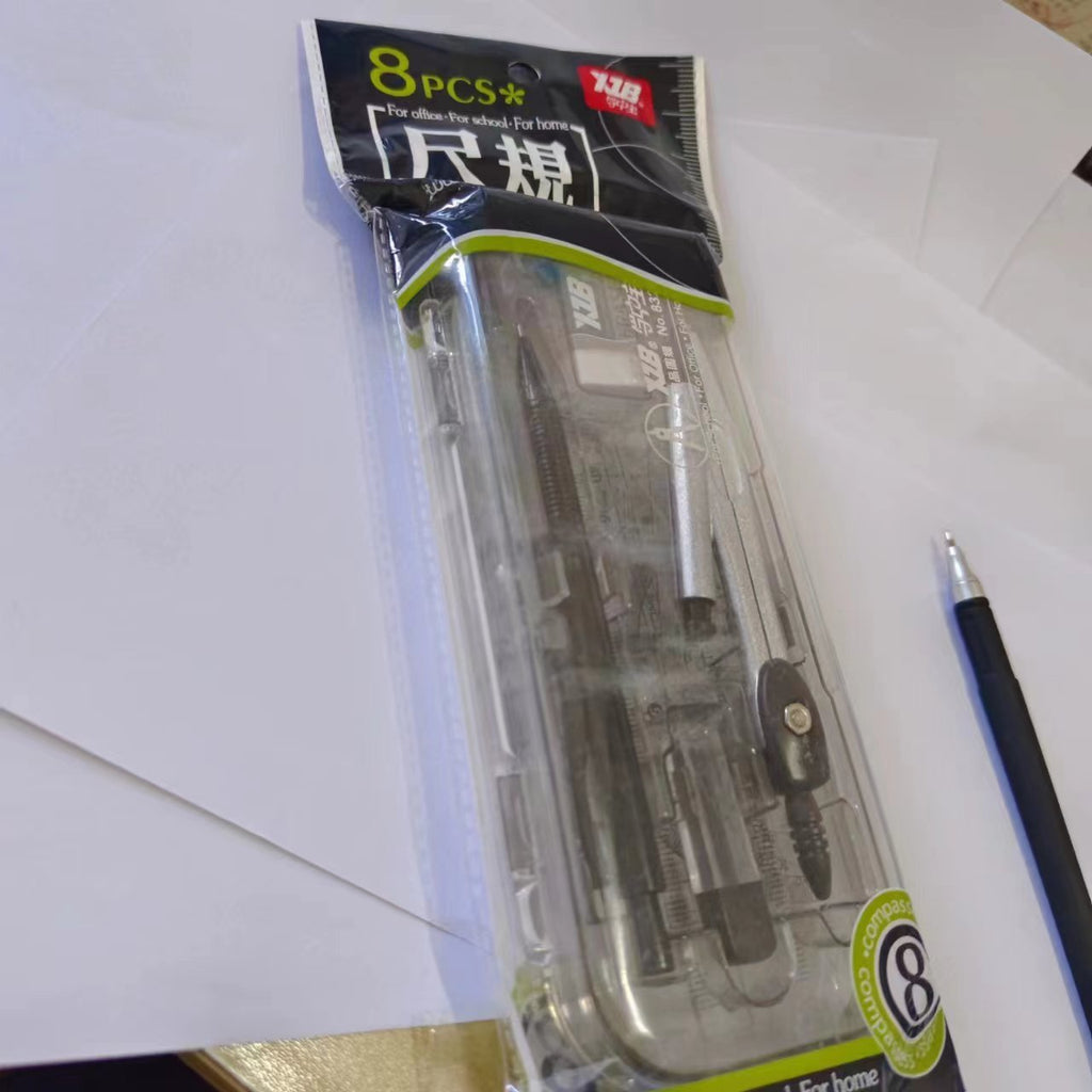 Students Use Drawing Tools Junior High School Students Exam Drawing Compasses Ruler Set