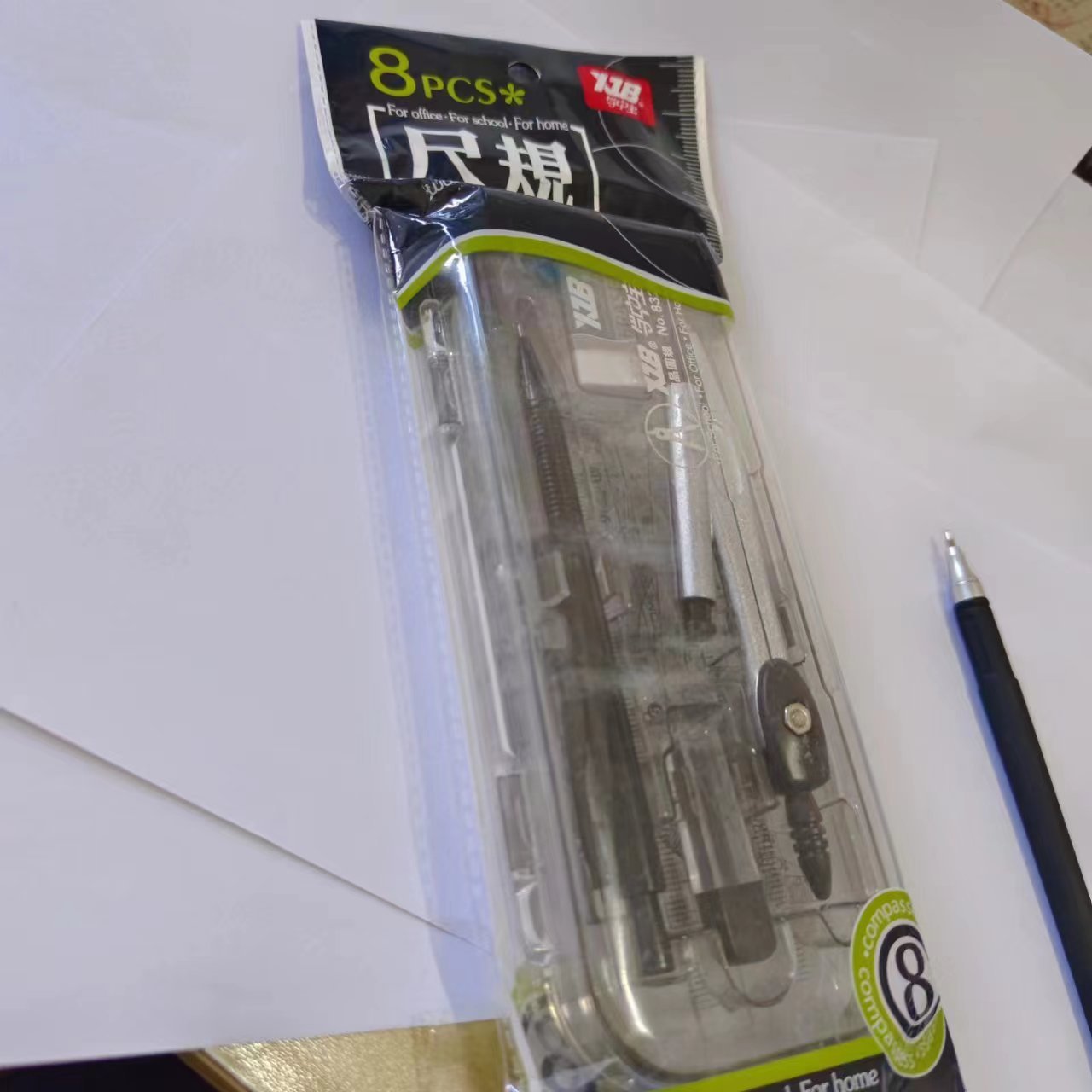 Students Use Drawing Tools Junior High School Students Exam Drawing Compasses Ruler Set