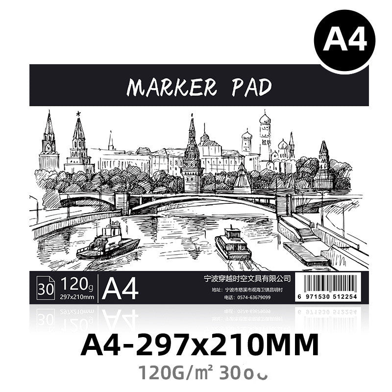A3/A4 Marker Pen Sketchbook – Hand-Painted Art & Special Design Drawing Book
