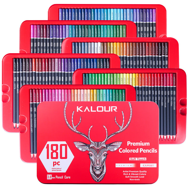 Iron Box Water-Soluble Colored Pencil Set – Easy-to-Color Sketching Kit