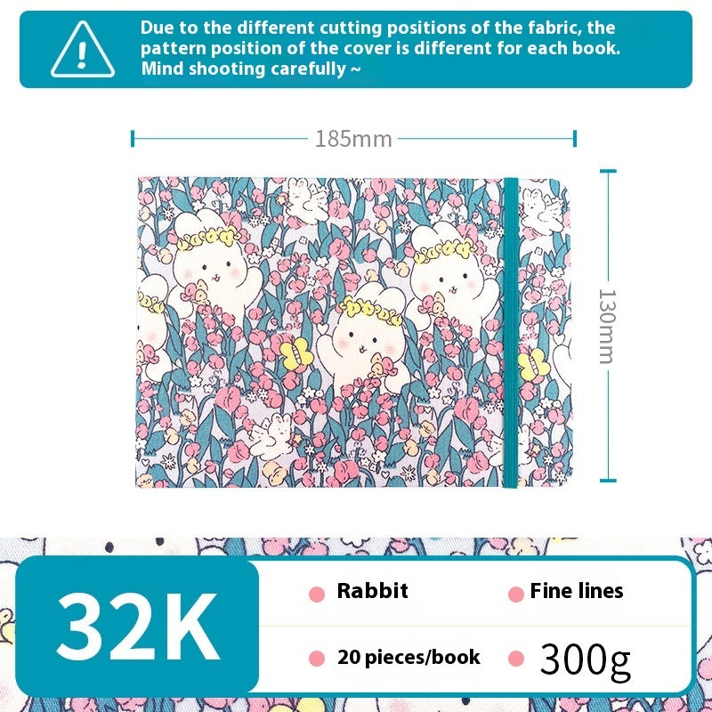 Feiluniao Watercolor Notebook – Handmade Fabric Mini Sketchbook for Watercolor, Character Sketching, Graffiti & Travel Drawing